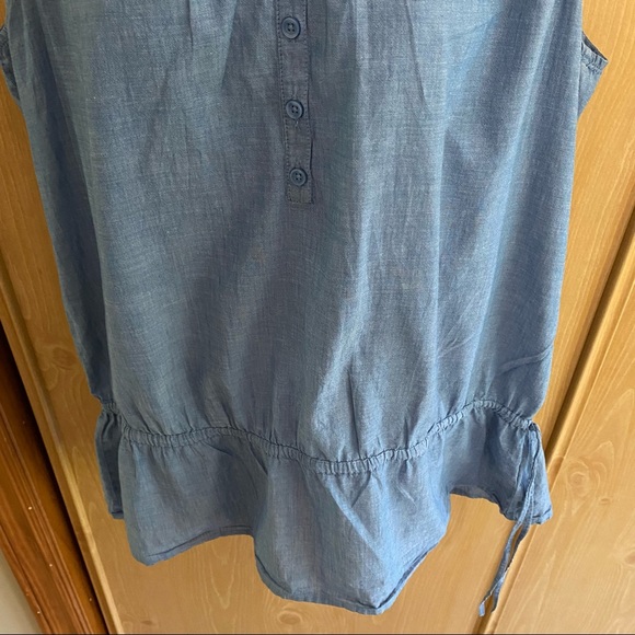 Croft & Barrow • Chambray Cinch Waist Tank Top - Picture 6 of 11